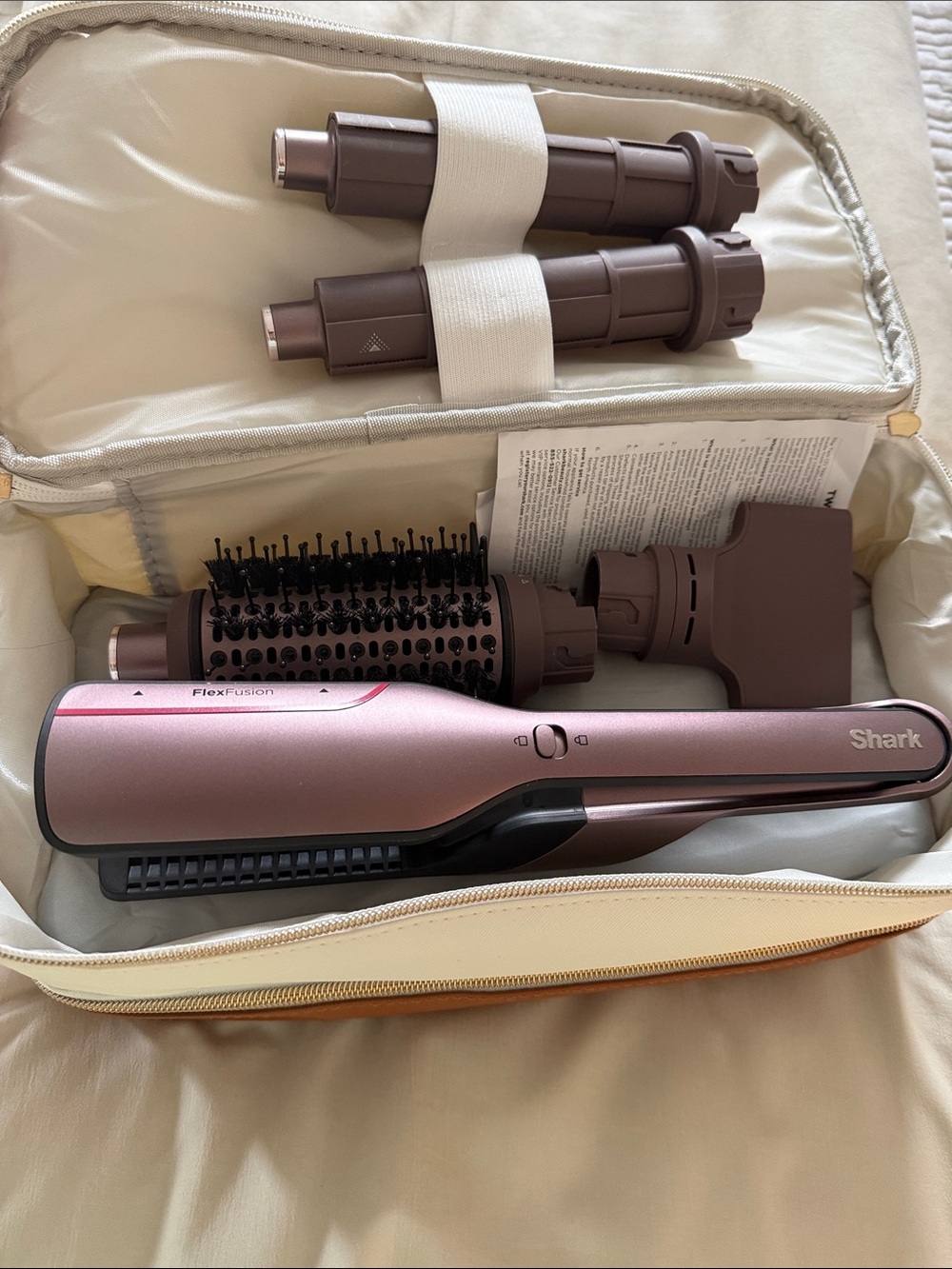 Shark FlexFusion Rose Gold Multi-Styler with Brush Attachments
